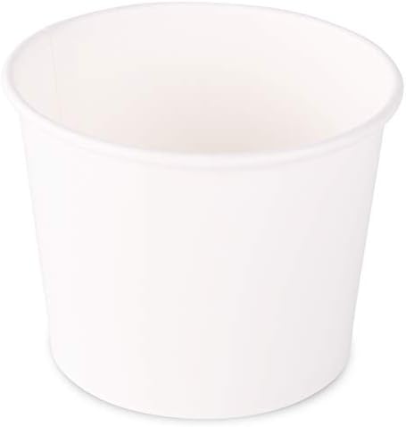 Tazas de Papel para Helado GSM Brands - Paquete de 100 - 12 oz Bowls Desechables para Postres Fríos o Calientes, Tazas para Sundae y Yogur Congelado, - imagen 1