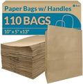 Bolsas de Papel Kraft con Asa Reli. 10x5x13 in. | Paquete de 110 | Perfectas para Regalos, Compras, Fiestas y Manualidades - imagen 1