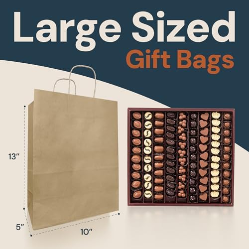 Bolsas de Papel Kraft con Asa Reli. 10x5x13 in. | Paquete de 110 | Perfectas para Regalos, Compras, Fiestas y Manualidades - imagen 3