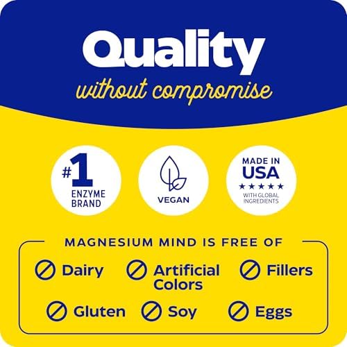 Suplemento de Magnesio Enzymedica para Hombres y Mujeres - Apoyo para Sueño, Estrés y Cognición, Absorción 24% Más Rápida, Cápsulas Veganas y Sin - imagen 7