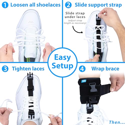 Férula AFO Omeer para Pie Caído, Soporte Ajustable para Hombres y Mujeres, Compatible con Zapatos, Usable en Pierna Izquierda o Derecha - imagen 5