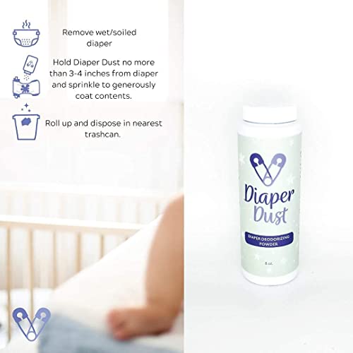 Polvo Desodorante para Pañales - Polvo con Carbón Activado para Eliminar Olores - Sin Necesidad de Bote de Pañales, Portátil y Sin Fragancia - - imagen 5