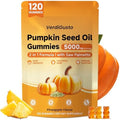 Gomitas de Aceite de Semilla de Calabaza 120 Contadores con Saw Palmetto | Extracto Frío de 5,000 mg | Sabor Piña Sin Azúcar | Apoya la Salud del - imagen 1