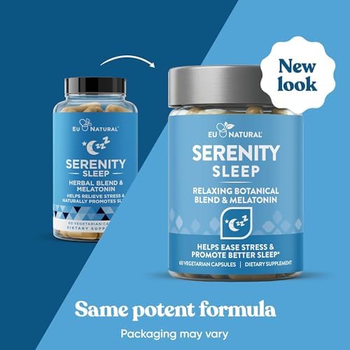 Serenity Sleep Suplemento Natural para Dormir - Mezcla Potente de Magnesio, Raíz de Valeriana y Melatonina - 60 Cápsulas Veganas - imagen 2