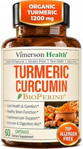 Suplemento de Cúrcuma y Curcumina - 1200 mg de Cúrcuma Orgánica + Extracto de Cúrcuma (95% Curcuminoides) para Soporte Articular y Digestivo - 60 - imagen 1