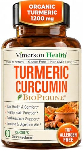 Suplemento de Cúrcuma y Curcumina - 1200 mg de Cúrcuma Orgánica + Extracto de Cúrcuma (95% Curcuminoides) para Soporte Articular y Digestivo - 60 - imagen 1