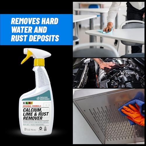 CLR PRO Removedor de Cal, Sarro y Óxido, Botella de Spray de 32 oz, Paquete de 2, Elimina Rápidamente Depósitos de Agua Dura y Manchas de Óxido - imagen 2