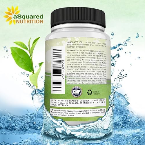 Extracto de Té Verde aSquared Nutrition con EGCG – 180 Cápsulas – 500mg por Cápsula – 75% Polifenoles, 45% EGCG – Soporte Antioxidante, Salud - imagen 7