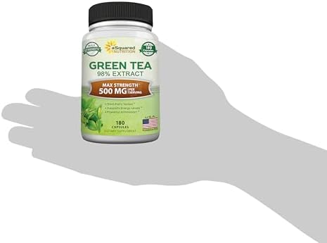 Extracto de Té Verde aSquared Nutrition con EGCG – 180 Cápsulas – 500mg por Cápsula – 75% Polifenoles, 45% EGCG – Soporte Antioxidante, Salud - imagen 8
