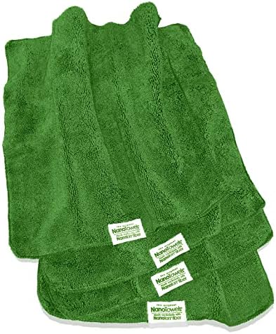 Paquete de 4 Paños Nano para Limpiar - Limpia Solo con Agua - Elimina Polvo, Derrames y Suciedad al Instante sin Químicos, 14x14” Color Verde - imagen 4