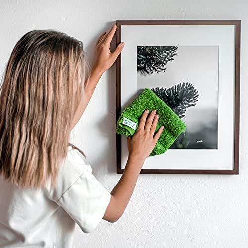 Paquete de 4 Paños Nano para Limpiar - Limpia Solo con Agua - Elimina Polvo, Derrames y Suciedad al Instante sin Químicos, 14x14” Color Verde - imagen 8
