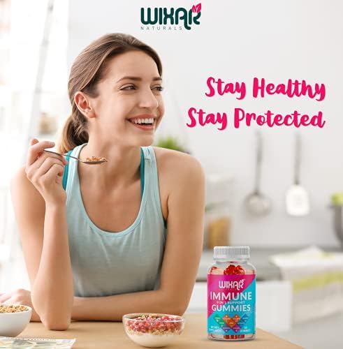 Gomitas WIXAR NATURALS 9 en 1 para el Sistema Inmunológico con Saúco, Vitaminas C&D, Zinc, Cúrcuma, Jengibre, Equinácea, Astrágalo y Musgo Marino - - imagen 7