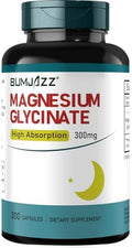 Suplemento de Magnesio Bumjazz - Magnesio Glicinato 300mg - 100% Quelado para Alta Absorción - Suplemento Mineral Vegano - 300 Cápsulas - imagen 1