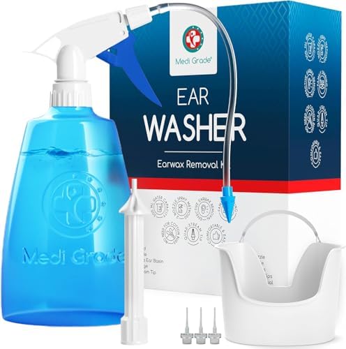 Kit de Limpieza de Oídos Medi Grade con Botella Limpiadora, B y Punta Cuádruple - Kit de Remoción de Cerumen para Mayor Claridad Auditiva - - imagen 1