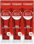 Pasta de Dientes Colgate Optic White High Impact White, Sabor Menta Fresca, 4 Oz, Paquete de 3 Tubos - imagen 1