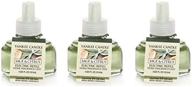 Recarga de Aroma Yankee Candle Sage & Citrus para ScentPlug 3 Paquetes de 0.6 Oz - imagen 1