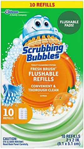 Recargas Flushables Scrubbing Bubbles Fresh Brush - Aroma Cítrico - 10 Recargas por Caja - Paquete de 3 Cajas - imagen 2