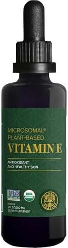 Gotas Líquidas de Vitamina E Orgánica Global Healing 40 mg - D-Alfa Tocoferol Natural 15% - Suplemento Vegano para la Piel (2 Oz) - imagen 1
