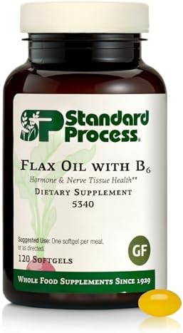 Aceite de Linaza Standard Process Inc. con B6 - Suplemento para Soporte Hormonal y de Tejido Nervioso - Cerebro, Corazón y Piel - Sin Gluten, Sin - imagen 1