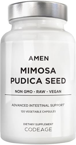Amen Cápsulas de Semillas de Mimosa Pudica Orgánicas, Suministro para 2 Meses, Suplemento Vegano - Pastillas de Planta Sensible Mimosina - 120 - imagen 1