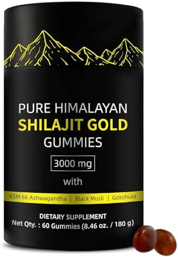 Gomitas de Shilajit | Alpha Gummies para Hombres | Sin Azúcar Añadido | Ashwagandha, Gokshura | Ácido Fulvico y 85+ Minerales Traza | 60 Gomitas - imagen 1