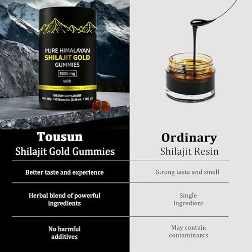 Gomitas de Shilajit | Alpha Gummies para Hombres | Sin Azúcar Añadido | Ashwagandha, Gokshura | Ácido Fulvico y 85+ Minerales Traza | 60 Gomitas - imagen 4