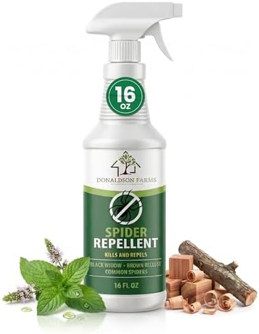 Spray Repelente de Arañas Donaldson Farms, Fórmula Natural con Menta y Madera de Cedro, Elimina Arañas Comunes, Viudas Negras y Reclusas, 16 FL OZ - imagen 1