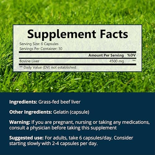 Cápsulas de Hígado de Res Dr. Boz, 30 Porciones - 4500mg de Hígado de Vaca - Suplemento de Energía, Inmunidad y Salud - Vitamina A, B12, Zinc y - imagen 5