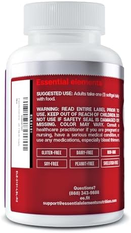 Suplemento CoQ10 100mg en Softgels de Essential Elements para el Corazón, Cerebro y Vascular - Absorción Óptima - 60 Cápsulas, Suministro de 2 Meses - imagen 8
