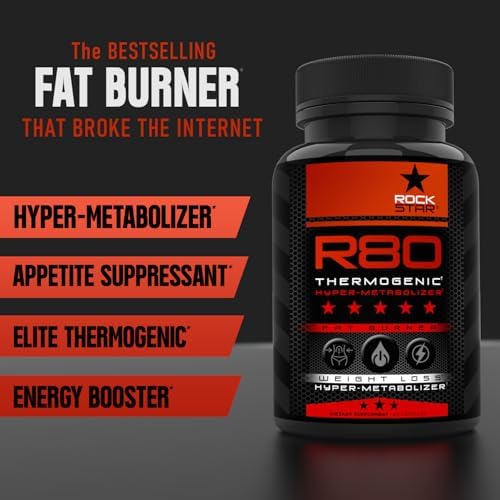 Rockstar R80 Extreme Termogénico Hyper-Metabolizador Quemador de Grasa para Hombres y Mujeres – Soporte GLP-1, Supresor del Apetito, Píldoras para - imagen 7
