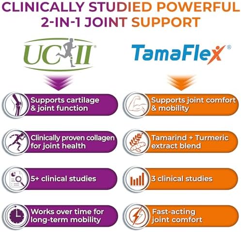 Suplemento para las Articulaciones con UC-II® y TamaFlex® – Colágeno Tipo II No Desnaturalizado, Cúrcuma y Tamarindo para la Salud Articular, - imagen 2