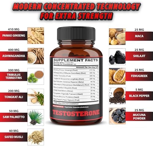 Suplemento de Testosterona Agobi 11 en 1 - 120 Cápsulas para 2 Meses - imagen 2