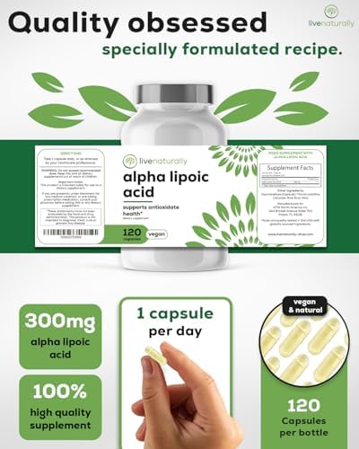 Suplemento de Ácido Alfa Lipoico 600mg [120 Cápsulas] - Antioxidante Premium - Livenaturally - Hecho en EE. UU. - imagen 3