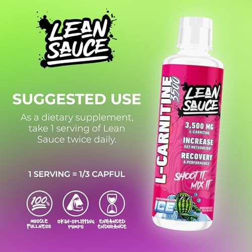 Lean Sauce L-Carnitina Líquida 3500mg - Sabor Sandía Hielo - imagen 5