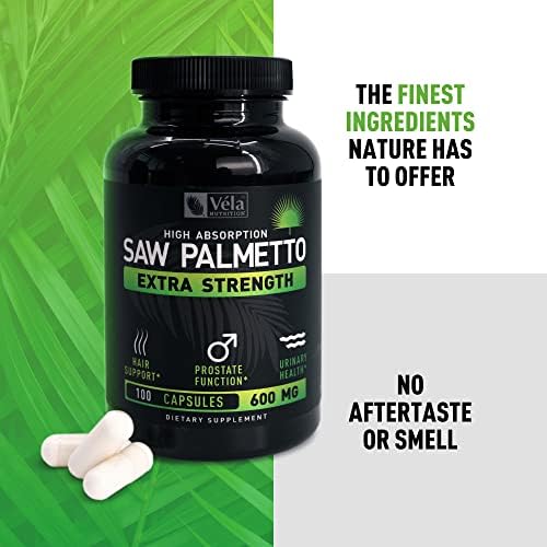 Cápsulas de Saw Palmetto 600mg para Hombres y Mujeres - Suplemento Extra Fuerte Bloqueador de DHT - Apoyo para Próstata y Pérdida de Cabello - 100 - imagen 7