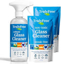 Kit de Limpiador de Vidrio Natural Truly Free - Elimina Suciedad y Residuos para Ventanas y Superficies de Vidrio Brillantes en Casa, Oficina y - imagen 1