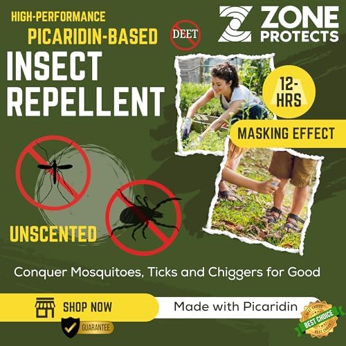 Bundle de Repelente de Insectos Zone Protects Sin Fragancia - Spray de 10oz + Recarga - Protección de 20% Picaridina contra Mosquitos, Garrapatas y - imagen 3