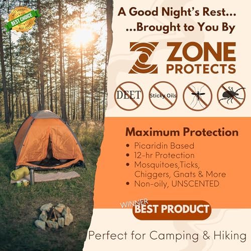 Bundle de Repelente de Insectos Zone Protects Sin Fragancia - Spray de 10oz + Recarga - Protección de 20% Picaridina contra Mosquitos, Garrapatas y - imagen 5