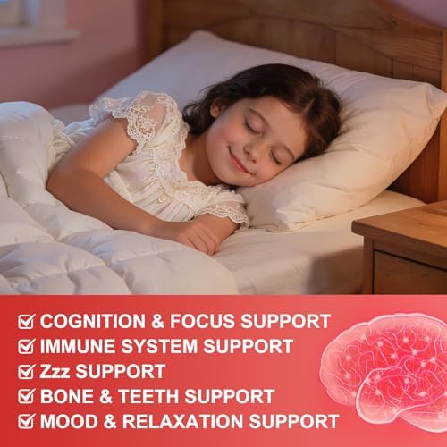 Gotas de Magnesio Glicinato para Niños - Apoyo a la Relajación y Cognición - Suplemento Líquido de 200mg con L-Theanina, GABA, B6, D3, K2 - Sin - imagen 3