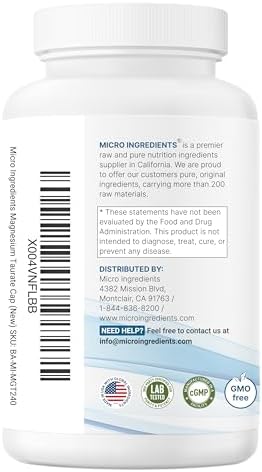 Taurato de Magnesio 2,000mg, 240 Cápsulas | Suplemento Mineral Chelado de Alta Biodisponibilidad | No GMO, Sin Gluten - imagen 7