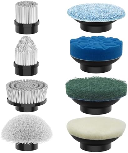 Cabezas de Cepillo Reemplazables TUYU para Limpiador Eléctrico, Paquete de 4 Cabezas y 4 Cepillos Extra, Cepillo Inalámbrico para Limpieza de Baños - imagen 1