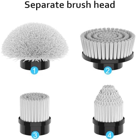Cabezas de Cepillo Reemplazables TUYU para Limpiador Eléctrico, Paquete de 4 Cabezas y 4 Cepillos Extra, Cepillo Inalámbrico para Limpieza de Baños - imagen 2