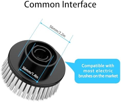Cabezas de Cepillo Reemplazables TUYU para Limpiador Eléctrico, Paquete de 4 Cabezas y 4 Cepillos Extra, Cepillo Inalámbrico para Limpieza de Baños - imagen 5
