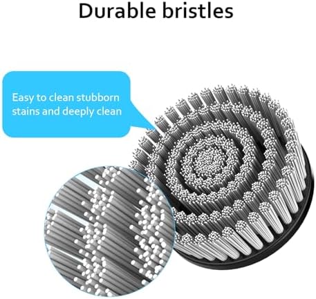 Cabezas de Cepillo Reemplazables TUYU para Limpiador Eléctrico, Paquete de 4 Cabezas y 4 Cepillos Extra, Cepillo Inalámbrico para Limpieza de Baños - imagen 6