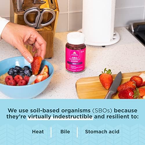 Ancient Nutrition Probióticos, Gomitas Berry SBO con 10 Mil Millones de CFUs por Porción, Apoyo Digestivo e Inmunológico, Sin Gluten, 60 Unidades - imagen 5
