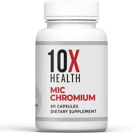 Suplementos de Cromo MIC 10X Health - 60 Cápsulas - Contiene Colina, Inositol y L-Metionina - Suplementos Minerales para Soporte Nutricional Diario - imagen 1