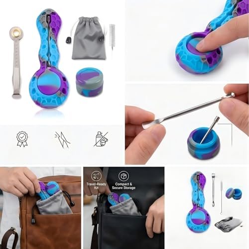 Tubería Decorativa Colectible Estilizada, Fácil de Sostener con una Mano, Ideal para el Hogar y Viajes. Set de Pipas Fácil de Limpiar - imagen 4