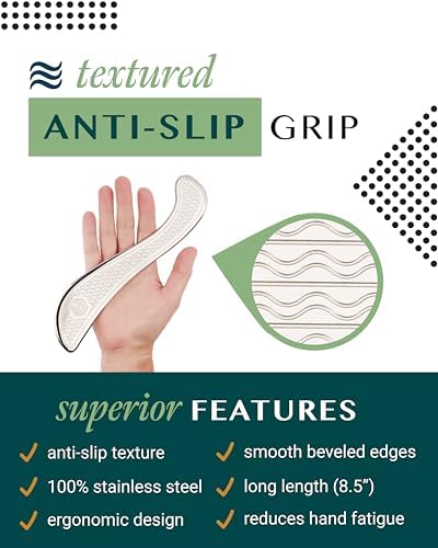 Herramienta de Raspar Muscular con Agarre Antideslizante Patente - Marca Familiar - Herramienta de Liberación Miofascial para Aliviar Tensión - Raspa - imagen 2