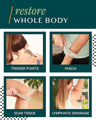 Herramienta de Raspar Muscular con Agarre Antideslizante Patente - Marca Familiar - Herramienta de Liberación Miofascial para Aliviar Tensión - Raspa - imagen 3