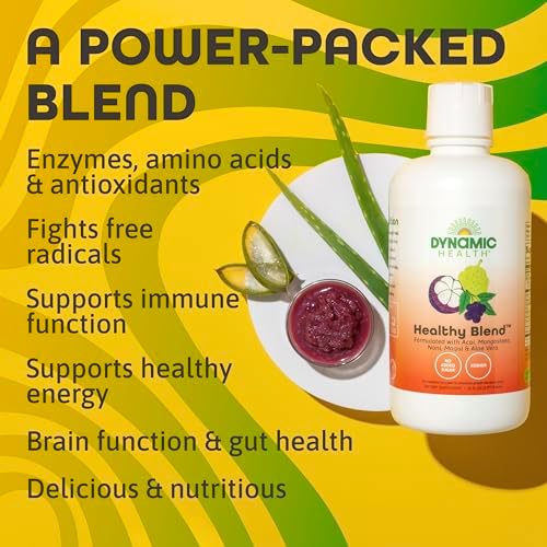 Mezcla Saludable Dynamic Health con Acai, Mangostán, Noni, Maquí y Aloe Vera, Sin Aditivos, Apoyo Inmunológico, Antioxidante, Vegano, Sin Gluten, No - imagen 4